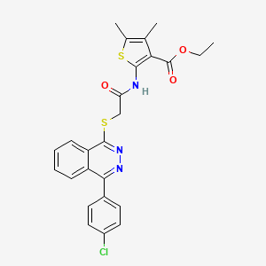 Ethyl 2-(2-{[4-(4-chlorophenyl)phthalazin-1-YL]sulfanyl}acetamido)-4,5-dimethylthiophene-3-carboxylate