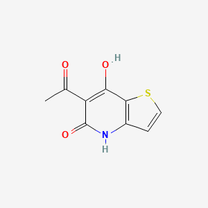 molecular formula C9H7NO3S B12275001 6-Acetyl-7-hydroxythieno[3,2-b]pyridin-5(4H)-one 