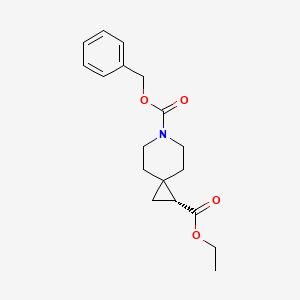 molecular formula C18H23NO4 B12275017 (R)-6-Benzyl 1-ethyl 6-azaspiro[2.5]octane-1,6-dicarboxylate 