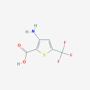 molecular formula C6H4F3NO2S B12275028 3-Amino-5-(trifluoromethyl)thiophene-2-carboxylicacid 