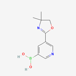 [5-(4,4-dimethyl-5H-1,3-oxazol-2-yl)pyridin-3-yl]boronic acid