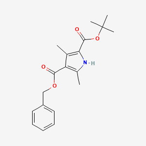 molecular formula C19H23NO4 B12275073 3-Benzyloxycarbonyl-2,4-dimethyl-t-butyloxycabonyl-1-H-pyrrol CAS No. 89909-48-8