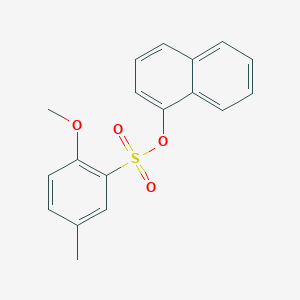 molecular formula C18H16O4S B12275096 Naphthalen-1-yl 2-methoxy-5-methylbenzene-1-sulfonate 