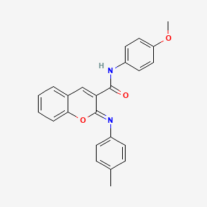 (2Z)-N-(4-methoxyphenyl)-2-[(4-methylphenyl)imino]-2H-chromene-3-carboxamide