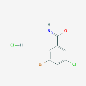 molecular formula C8H8BrCl2NO B12275100 Methyl 3-Bromo-5-chlorobenzimidate Hydrochloride 