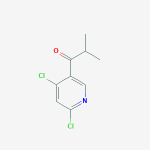 molecular formula C9H9Cl2NO B12275140 1-(4,6-Dichloro-3-pyridyl)-2-methyl-1-propanone 