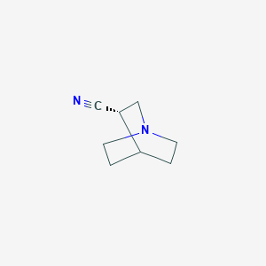 molecular formula C8H12N2 B12275148 1-Azabicyclo[2.2.2]octane-3-carbonitrile,(3S)-(9ci) 