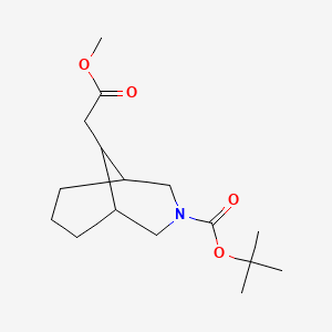 3-Azabicyclo[3.3.1]nonane-9-acetic acid, 3-[(1,1-dimethylethoxy)carbonyl]-, methyl ester