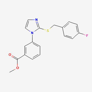 methyl 3-(2-{[(4-fluorophenyl)methyl]sulfanyl}-1H-imidazol-1-yl)benzoate