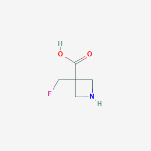 molecular formula C5H8FNO2 B12275194 3-(Fluoromethyl)azetidine-3-carboxylic acid 