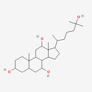 molecular formula C27H48O4 B1227520 胆甾烷-3,7,12,25-四醇 