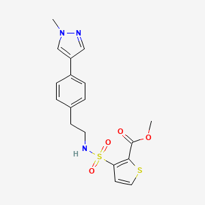 molecular formula C18H19N3O4S2 B12275207 methyl 3-({2-[4-(1-methyl-1H-pyrazol-4-yl)phenyl]ethyl}sulfamoyl)thiophene-2-carboxylate 