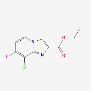 molecular formula C10H8ClIN2O2 B12275208 Ethyl 8-chloro-7-iodoimidazo[1,2-A]pyridine-2-carboxylate 