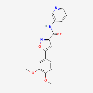 molecular formula C17H15N3O4 B1227521 5-(3,4-dimethoxyphenyl)-N-(3-pyridinyl)-3-isoxazolecarboxamide 