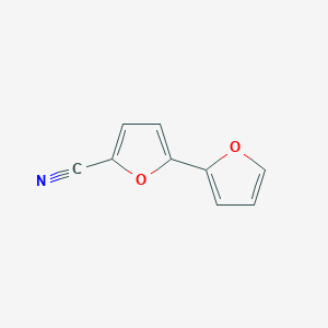 molecular formula C9H5NO2 B12275215 5-(Furan-2-yl)furan-2-carbonitrile 