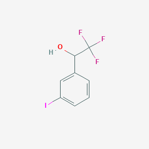 molecular formula C8H6F3IO B12275253 2,2,2-Trifluoro-1-(3-iodo-phenyl)-ethanol 