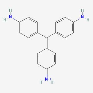 molecular formula C19H18N3+ B1227526 Pararosaniline(1+) 