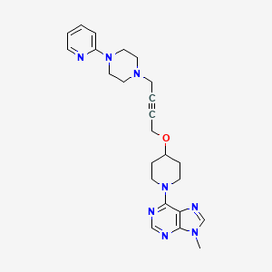 9-methyl-6-[4-({4-[4-(pyridin-2-yl)piperazin-1-yl]but-2-yn-1-yl}oxy)piperidin-1-yl]-9H-purine