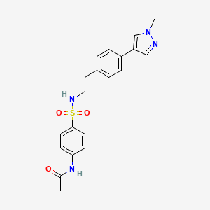 N-[4-({2-[4-(1-methyl-1H-pyrazol-4-yl)phenyl]ethyl}sulfamoyl)phenyl]acetamide