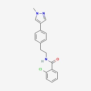 2-chloro-N-{2-[4-(1-methyl-1H-pyrazol-4-yl)phenyl]ethyl}benzamide