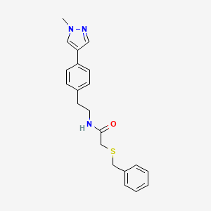 2-(benzylsulfanyl)-N-{2-[4-(1-methyl-1H-pyrazol-4-yl)phenyl]ethyl}acetamide