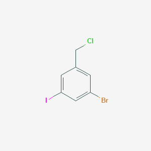 molecular formula C7H5BrClI B12275328 1-Bromo-3-(chloromethyl)-5-iodobenzene CAS No. 1261448-47-8