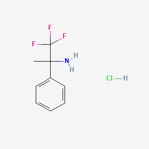 molecular formula C9H11ClF3N B12275329 (2R)-1,1,1-Trifluoro-2-phenylpropan-2-amine hydrochloride 