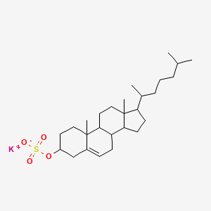 molecular formula C27H45KO4S B12275332 potassium;[10,13-dimethyl-17-(6-methylheptan-2-yl)-2,3,4,7,8,9,11,12,14,15,16,17-dodecahydro-1H-cyclopenta[a]phenanthren-3-yl] sulfate 