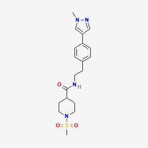 1-methanesulfonyl-N-{2-[4-(1-methyl-1H-pyrazol-4-yl)phenyl]ethyl}piperidine-4-carboxamide