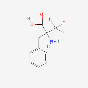 molecular formula C10H10F3NO2 B12275351 2-Amino-2-benzyl-3,3,3-trifluoropropanoic acid 