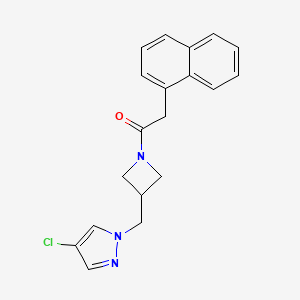 1-{3-[(4-chloro-1H-pyrazol-1-yl)methyl]azetidin-1-yl}-2-(naphthalen-1-yl)ethan-1-one