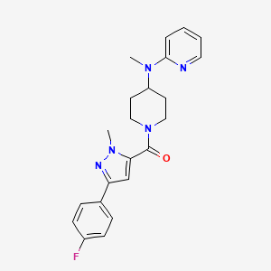 N-{1-[3-(4-fluorophenyl)-1-methyl-1H-pyrazole-5-carbonyl]piperidin-4-yl}-N-methylpyridin-2-amine