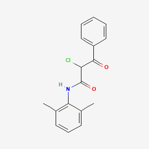 molecular formula C17H16ClNO2 B1227536 2-氯-N-(2,6-二甲基苯基)-3-氧代-3-苯基丙酰胺 