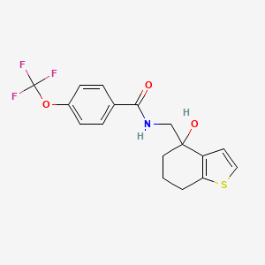 N-[(4-hydroxy-4,5,6,7-tetrahydro-1-benzothiophen-4-yl)methyl]-4-(trifluoromethoxy)benzamide