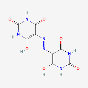 molecular formula C8H6N6O6 B12275419 Nickel 5,5'-azobis-2,4,6(1H,3H,5H)-pyrimidinetrionecomplexes CAS No. 68511-62-6