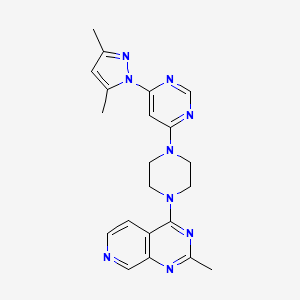 4-(3,5-dimethyl-1H-pyrazol-1-yl)-6-(4-{2-methylpyrido[3,4-d]pyrimidin-4-yl}piperazin-1-yl)pyrimidine