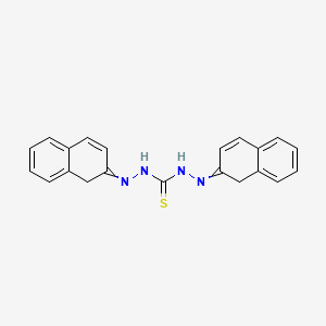 molecular formula C21H18N4S B1227543 Carbonothioic dihydrazide, di-2(1H)-naphthalenylidene- CAS No. 27766-21-8