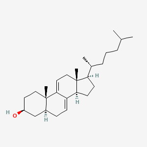 molecular formula C27H44O B1227544 Cholesta-7,9(11)-dien-3-ol, (3beta,5alpha)- CAS No. 566-96-1