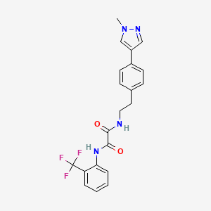 molecular formula C21H19F3N4O2 B12275443 N'-{2-[4-(1-methyl-1H-pyrazol-4-yl)phenyl]ethyl}-N-[2-(trifluoromethyl)phenyl]ethanediamide 