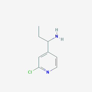 molecular formula C8H11ClN2 B12275444 1-(2-Chloro-pyridin-4-yl)-propylamine 