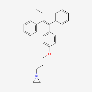 molecular formula C27H29NO B1227546 Homotamoxifen aziridine CAS No. 79642-43-6