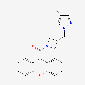 4-methyl-1-{[1-(9H-xanthene-9-carbonyl)azetidin-3-yl]methyl}-1H-pyrazole