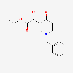 molecular formula C16H19NO4 B12275487 (1-Benzyl-4-oxo-piperidin-3-yl)-oxo-acetic acid ethyl ester 