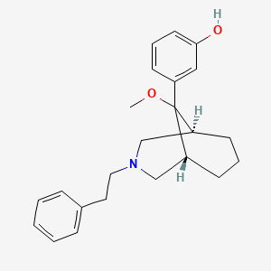 Phenol, 3-(9-methoxy-3-phenethyl-3-azabicyclo(3.3.1)non-9-yl)-, syn-