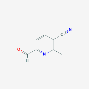 molecular formula C8H6N2O B12275525 6-Formyl-2-methylnicotinonitrile 