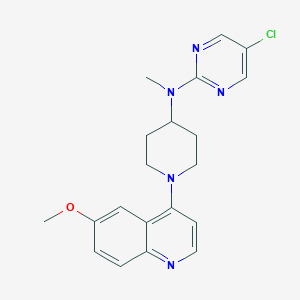 molecular formula C20H22ClN5O B12275531 5-chloro-N-[1-(6-methoxyquinolin-4-yl)piperidin-4-yl]-N-methylpyrimidin-2-amine 