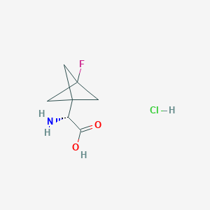 (2R)-2-amino-2-(3-fluoro-1-bicyclo[1.1.1]pentanyl)acetic acid;hydrochloride