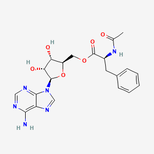 B1227555 2'-O-(N-Acetylphenylalanyl)adenosine CAS No. 34996-32-2