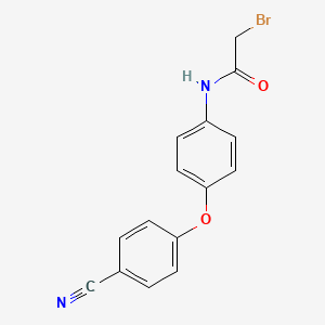 molecular formula C15H11BrN2O2 B12275557 2-bromo-N-[4-(4-cyanophenoxy)phenyl]acetamide 