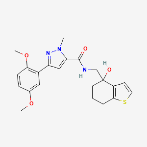 3-(2,5-dimethoxyphenyl)-N-[(4-hydroxy-4,5,6,7-tetrahydro-1-benzothiophen-4-yl)methyl]-1-methyl-1H-pyrazole-5-carboxamide